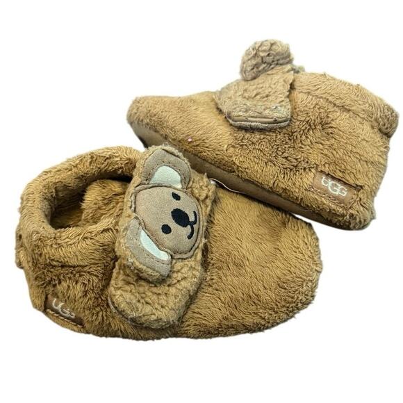 UGG Bixbee Koala Stuffie Baby Brown Chestnut Booties Size US 5 UK 4 furry soft - Picture 1 of 7